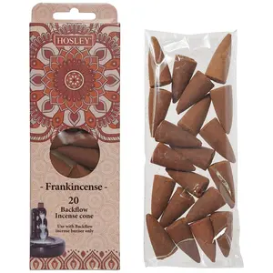 Backflow Fragrance Incense Cones 120-Pack - Essential Oil Infused, 1 Inch Cones, Perfect for Backflow Incense Burners