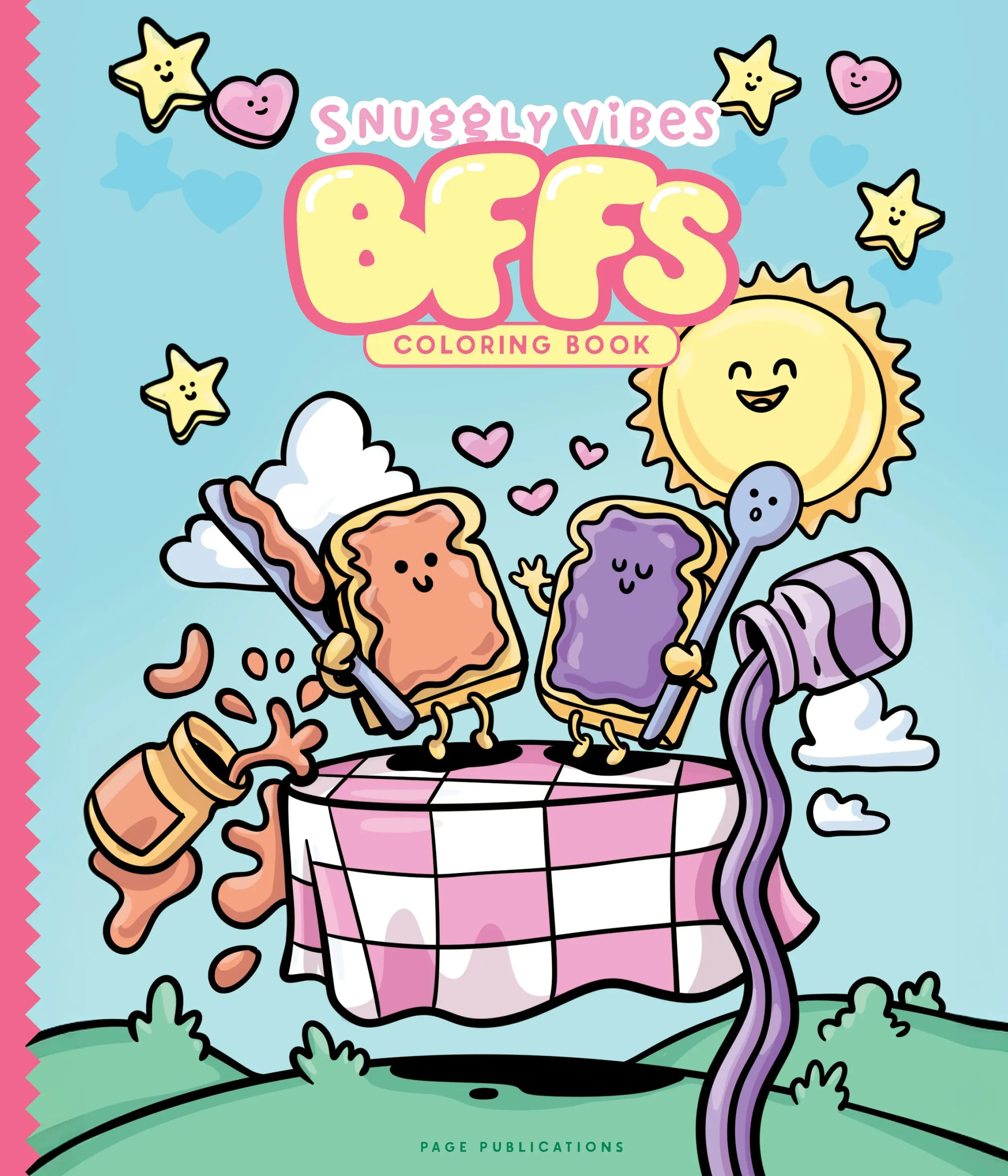 Snuggly Vibes BFFs Paperback Book - Playful Children's Literature & Art, Fun Illustrations, Relaxation, Creativity Boost, Gift Ideas for Kids, Water Coloring Book, Water Coloring Book Children's Literature & Art
