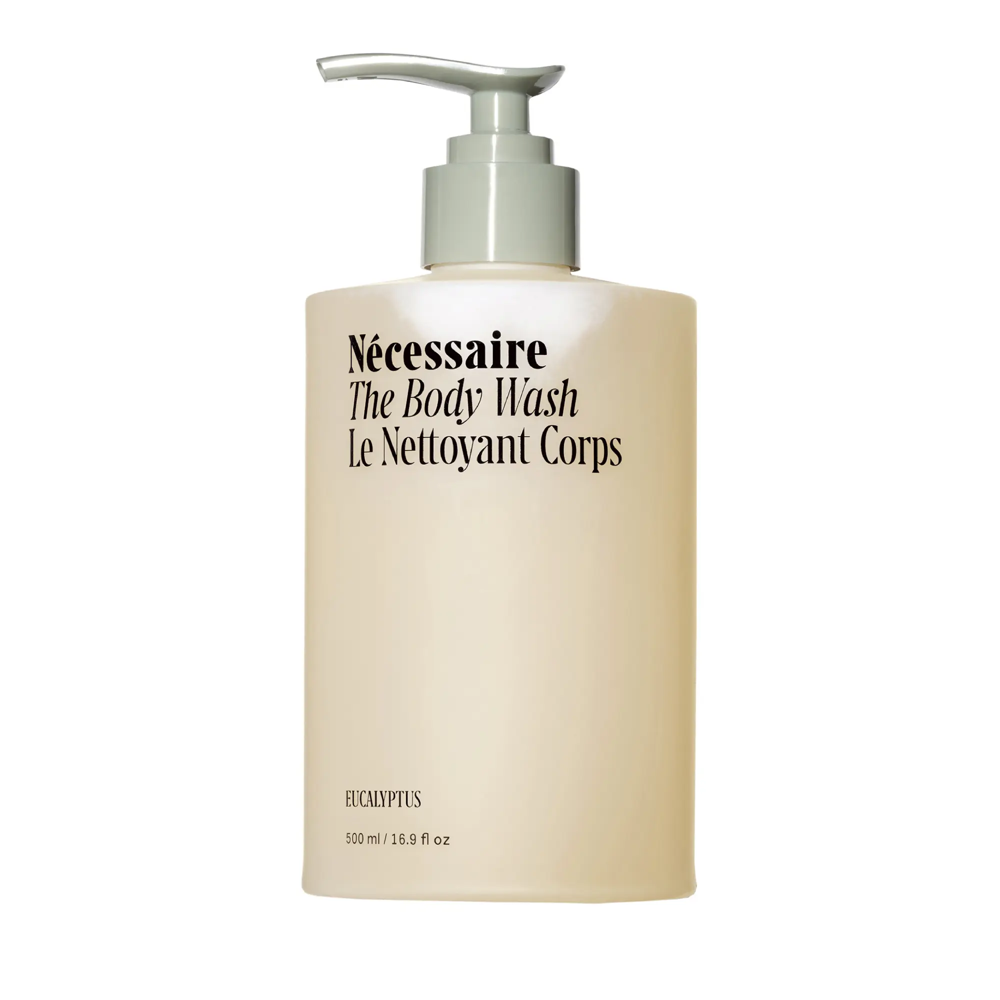 Nécessaire The Body Wash Eucalyptus — Multi-Oil Shower Gel Cleanser for Women + Men — Non-Comedogenic Body Wash with Niacinamide. 500ml/250ml/100ml