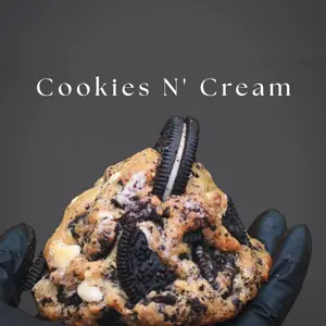 Cookies N’ Cream Chunk Gourmet Cookies- 2 Pack (3oz) Snack Bites Biscuit Baked