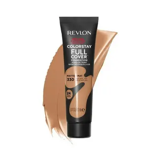 Revlon ColorStay Full Coverage Cream Foundation Makeup, 330 Natural Tan, 1 fl oz