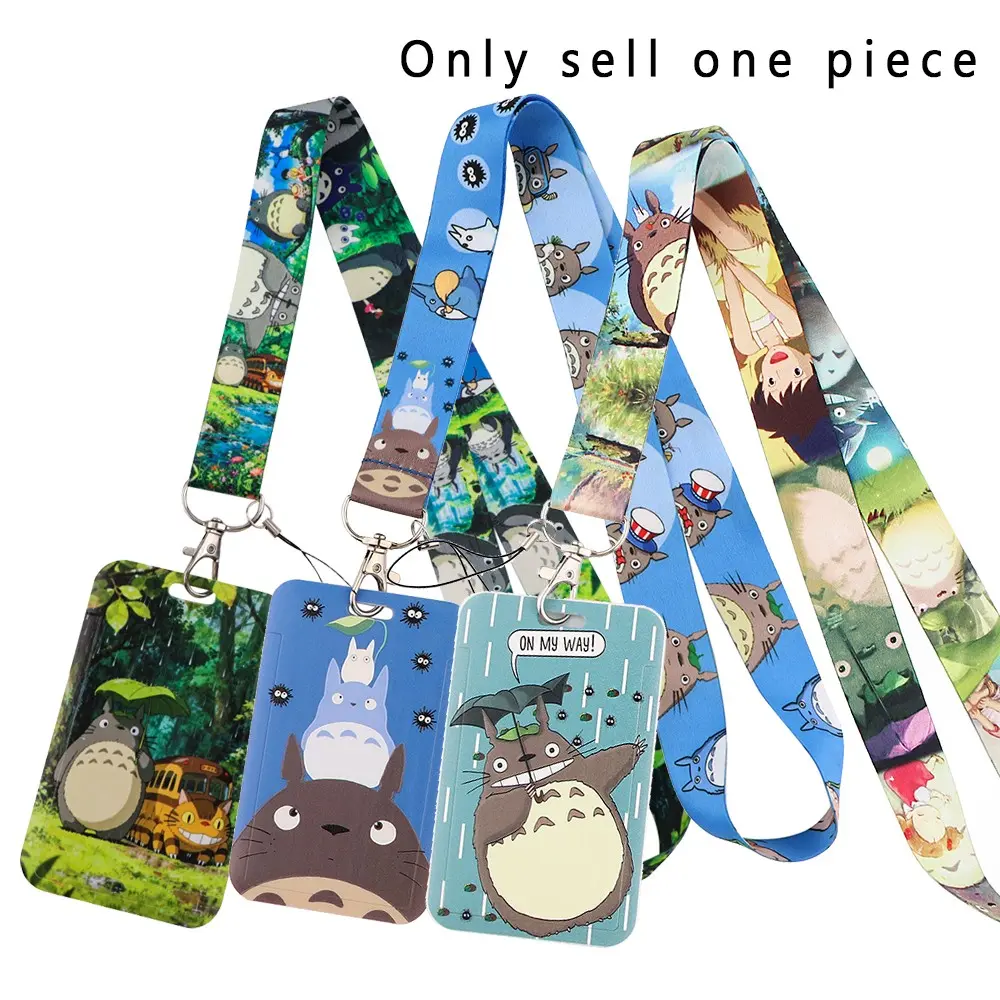 Cute Anime Spirit Lanyard for Key Neck Strap USB ID Card Badge Holder Key Chain Keychain Kawaii Lanyard Key Holder Keyring Accessories Keychains Cute Holiday Gifts