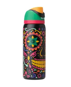Owala FreeSip [Sugar Skull] 32oz Insulated Stainless Steel Water Bottle—Featuring a Stylish, Leak-Proof Dual-Mode Lid and Straw