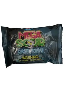 Barnetts Mega Sour Raspberry Extremely Sour- 3.7 oz (104g) ( Not suitable for children under 8 years of age)