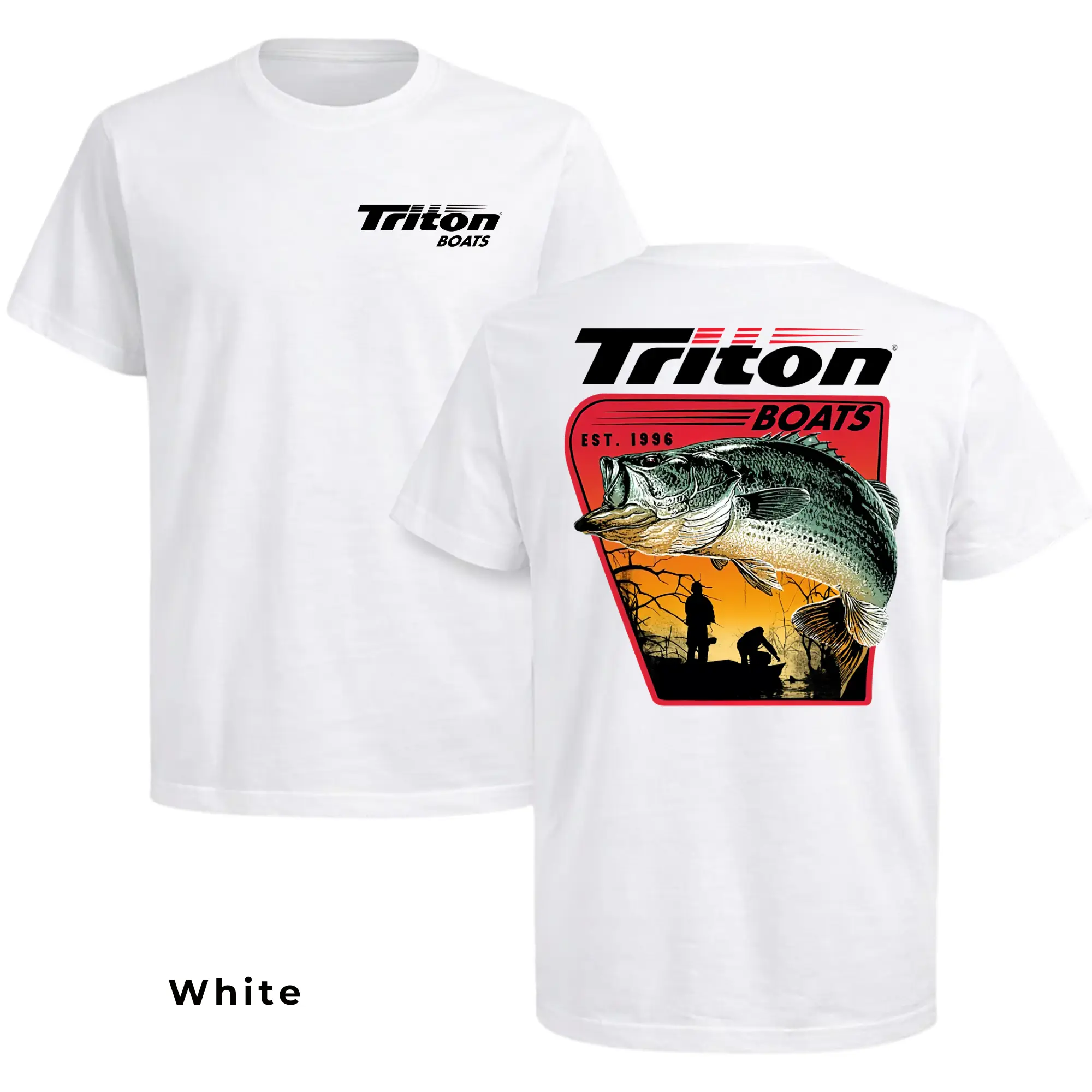 Triton Boats Fishing T-Shirt, Vintage Outdoor Graphic Tee, Soft Cotton Blend Shirt, Country Lifestyle Apparel for Men & Women, Perfect Gift for Fishing Enthusiasts