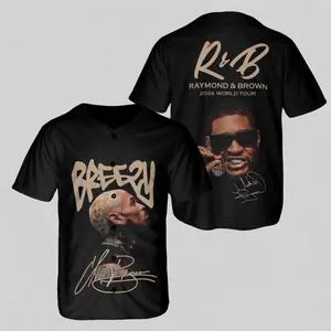 The R&B World Tour 2026 Shirt, Hip Hop Concert Jersey, RnB Fan Apparel, Streetwear Music Shirt baseball jersey
