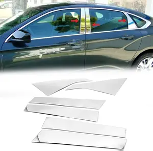 Sizver Polished Stainless Steel Pillar Posts Accent Covers Compatible With 2014-2020 Chevy Impala 6PCS ^NOT FIT LIMITED MODEL^