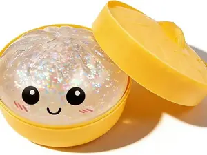 Giant Glitter Dumpling, Giant Dumpling Squishy, Mega Rainbow Dumplings, Cute Anxiety Relief Fidget Toy, with Steamer Box,Soft Squeeze Decompression Dough for Adults