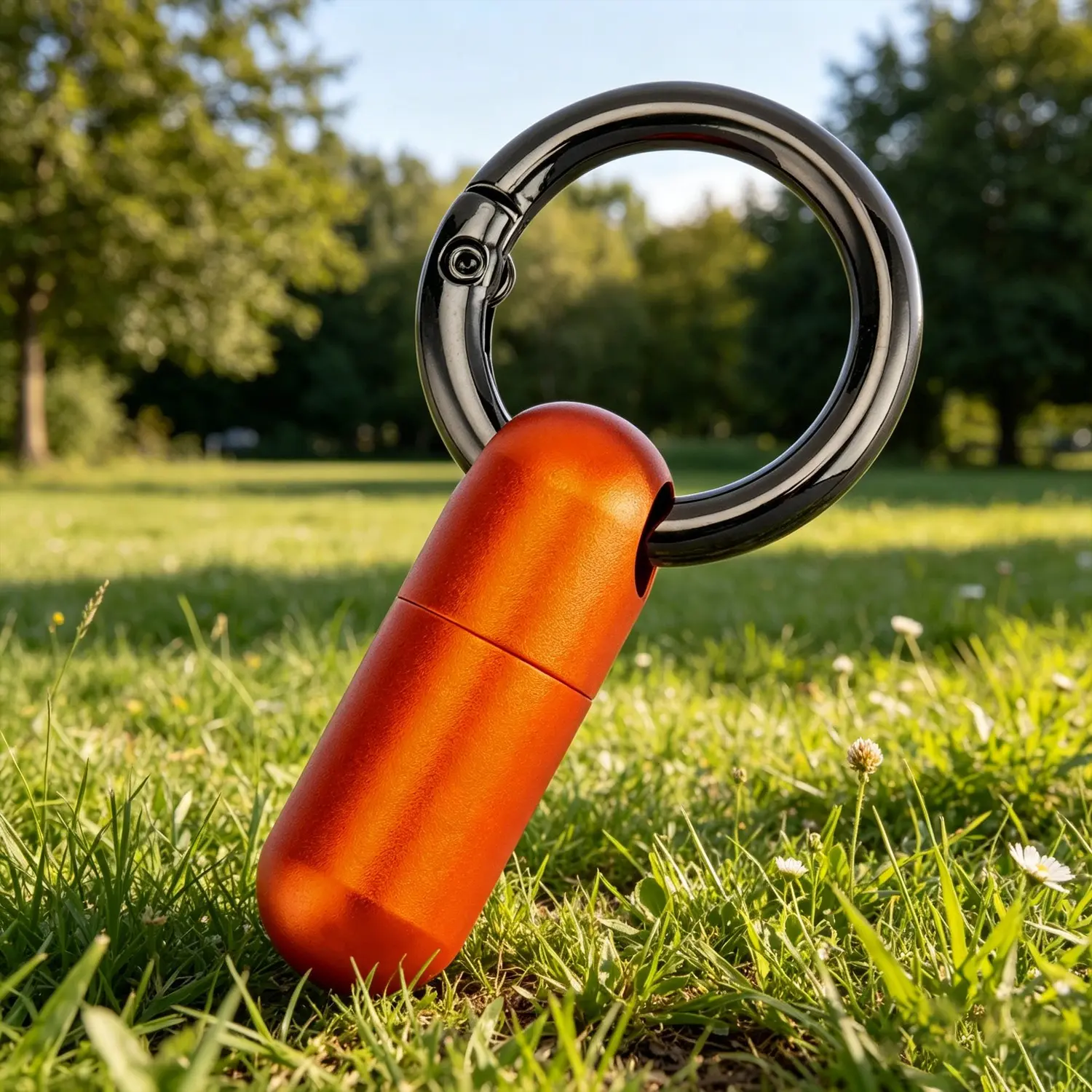 Aluminium Waterproof Feature Multifunctional Keychain Pill Case, Portable Edc Pocket Medicine Container, Ideal for Daily Pills & Tiny Accessories