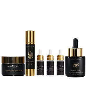 Intoxicated Cosmetics Signature Bundle: Power Pro Peel Pads, Sea Venom, Mini Signature Serums, & Snake Eyes Eye Serum