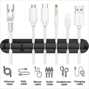 Cable Management Holder, 5 Counts Self Adhesive Desktop Data Cable Organizer, Cable Management Clips for Home Office, Fall Decor, Birthday Gifts