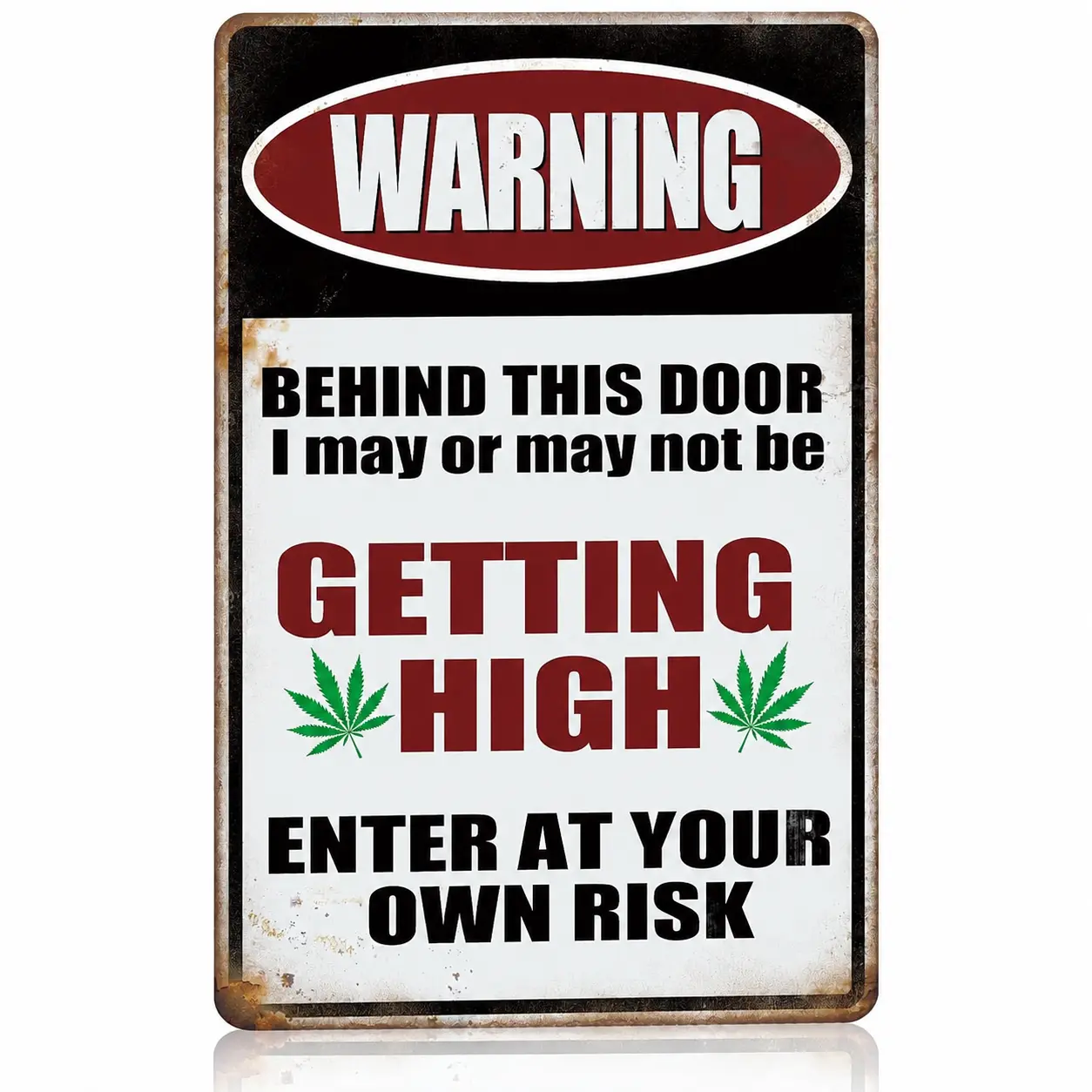 Funny Warning 8x12 Inch Lightweight Wall Metal Plaque - Home Supplies Plaque, Vintage Cool Decor Bar Signs for Home Bar, Man Cave Novelty Gift, Humor