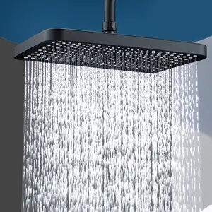 Experience Waterfall Feel, Rainfall Shower Head, 13.5-Inch Big Flow Fixed Shower Head, Pressurized Large Spray, Enhance Your Bathing Experience