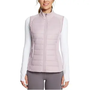 baleaf Women's Lightweight Warm Puffer Vest Running Winter Hybrid Sleeveless Quilted Water Resistant Jacket Lounge Casual Daily