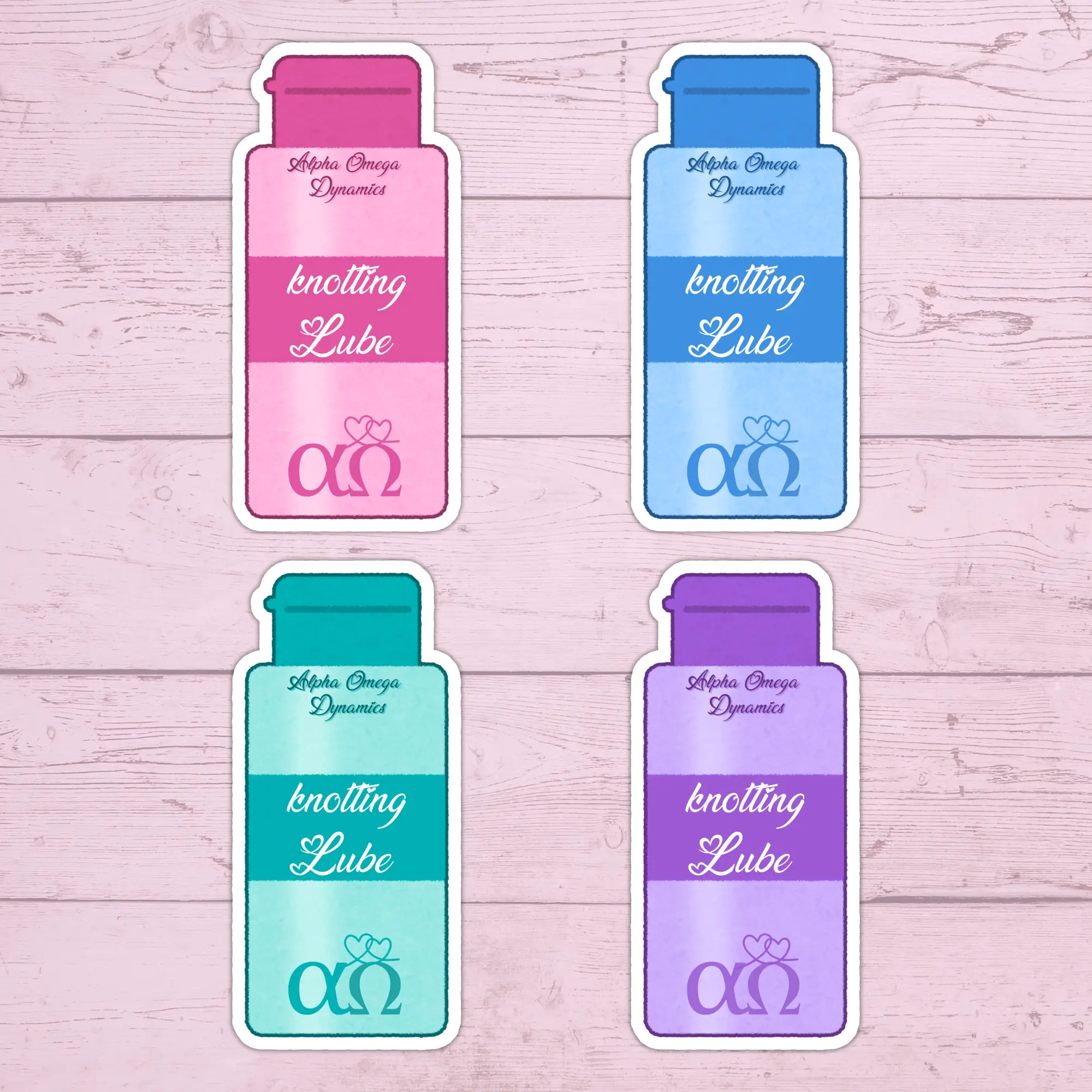 Omegaverse Knotting Lube Sticker (BL/Yaoi) | 3”