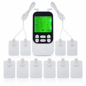 Muscle Massage Unit, Compact Rechargeable Body Massager with 10 Pads, 10 Modes Dual Channel, 30 Intensity Levels