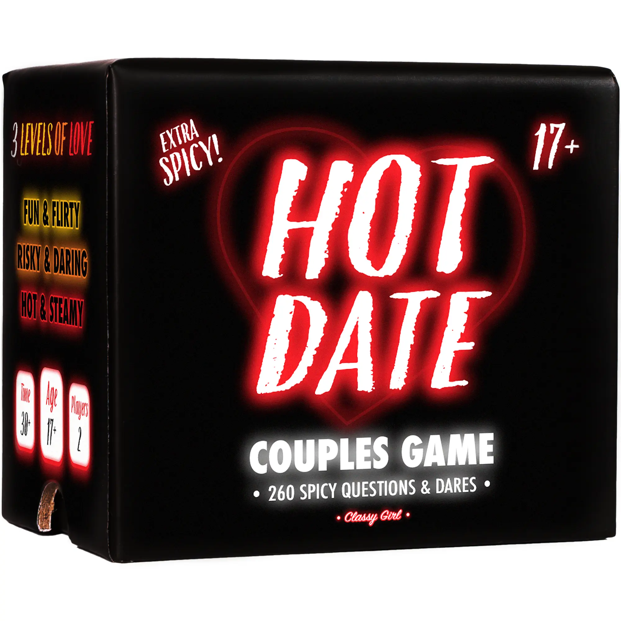 Hot Date Couples Game for Adults - 260 Spicy, Fun Questions & Dares for Romantic Nights & Deep Relationships - Intimacy Conversation Cards - 2 Players