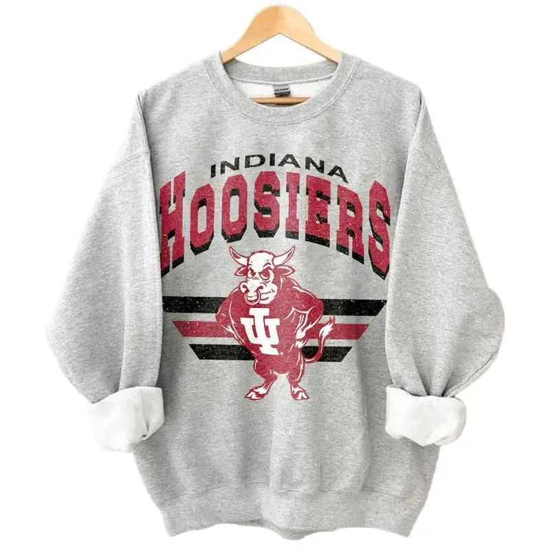 Indiana Vintage Football Sweatshirt, Indiana University Bloomington Unisex Football Sweatshirt, Unisex Vintage Sweatshirt, Classic Football Sweatshirt, Gift For Football Fans