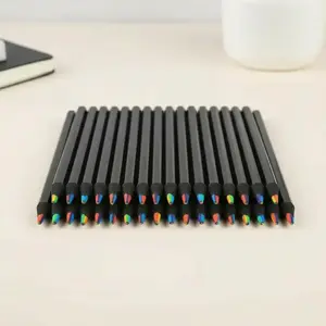 7 In 1 Rainbow Color Pencils Bundle, 2 Sets of 10pcs Wooden Multi-Color Drawing Pens for Students and Adults, Art Materials, Coloring Supplies