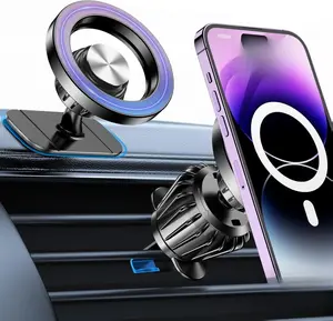 Magsafe Car Mount【20 Strong Magnets】Magnetic Phone Holder for Car Phone Holder Mount Dash【360°】Cell Phone Holders for Your Car Accessories for Women Men iPhone 16 Pro Max 15 14 13 12 Plus