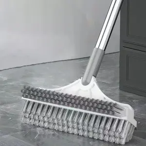 3-In-1 Grout Brush Bathroom Toilet Tile Scrubber Hard Bristle Floor Cleaner No Dead Angle Gap Household Cleaning Tool Home Use