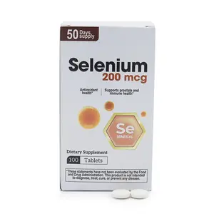 BENFIT Selenium Dietary Vitamin Supplement - 200 mcg Yeast-Sourced Antioxidant Mineral, 100 Tablets for Immune Support