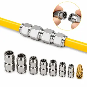 Truck Air Line Repair Fittings, Push to Connect Pneumatic Air Hose Connectors, Leak Proof Quick Repair Kit 4mm-16mm