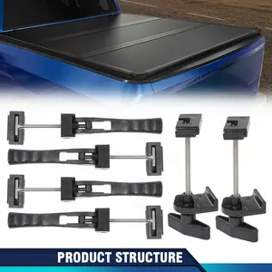 CROSSDESIGN Universal Replacement Parts Fit for Hard Tri-Fold Tonneau Cover Rear/Front Clamp
