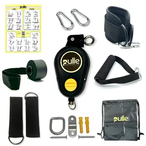 Pulle PT1 - Portable Resistance Trainer with Travel Bag and Attachments, Cable Machine