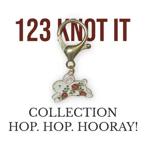 Hop. Hop. Hooray! large clasp stitch marker for crocheting