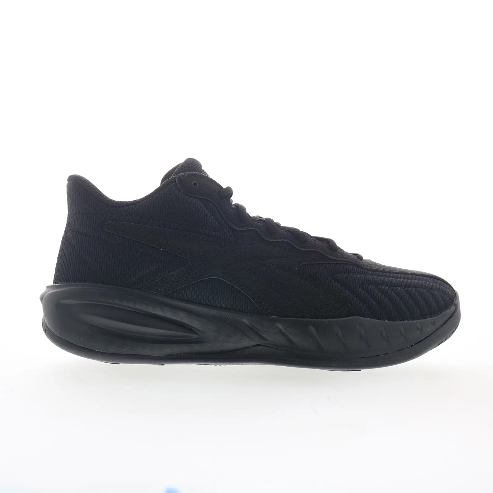 Reebok Press PR Mens Black Leather Lace Up Athletic Basketball Shoes