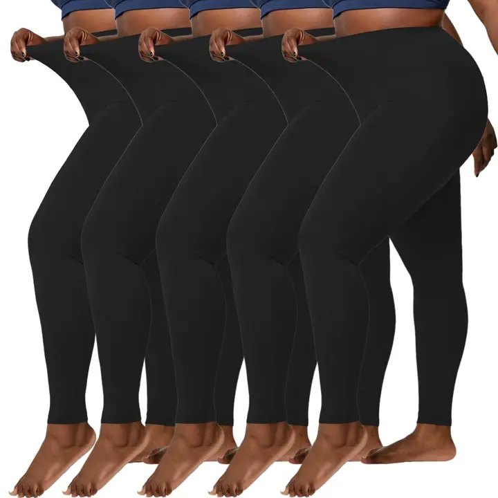 High Waisted Leggings for Women Tummy Control Pants Non See Through Workout Soft Yoga Pants for Running Plus Size Leggings Set