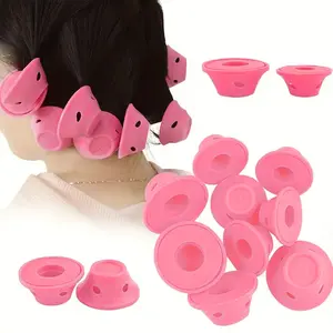 20-Piece Flexible Silicone Hair Curlers Set, Hair Rollers, Heat-Free DIY Hairstyle Tools for Women & Girls, Easy-To-Use Safe Design Accessories, Heatless Styling Tool