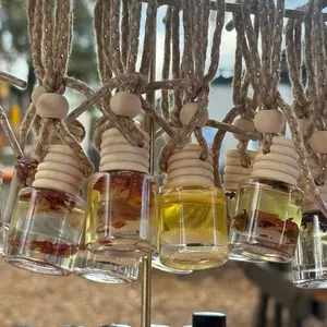 Hanging Crystal & Botanical Infused Air Freshener / Oil Diffusers for Car, Home, Office