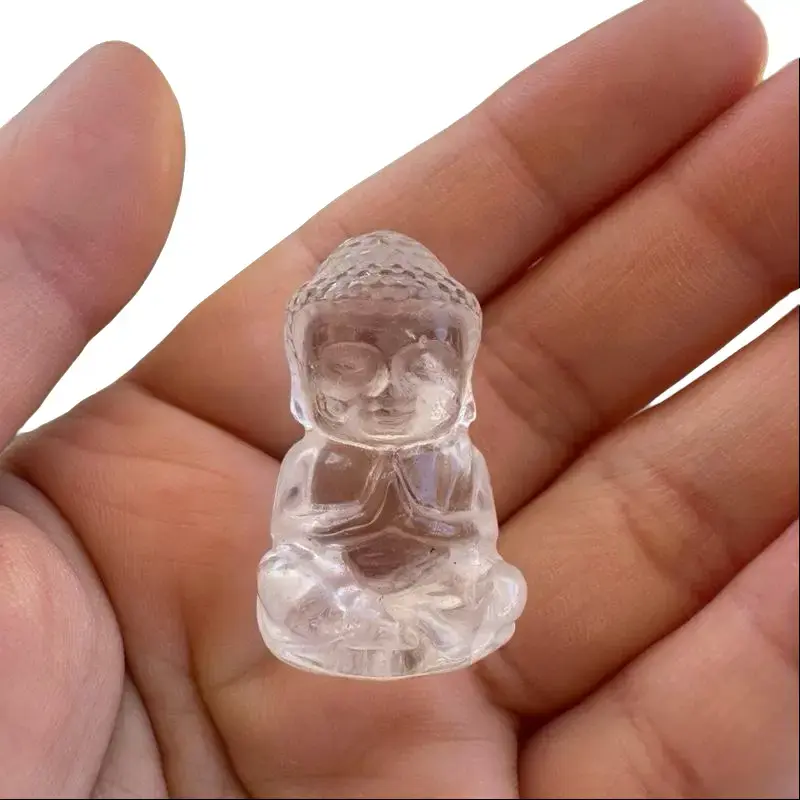 5pc Natural Baby Buddha Crystal Collectibles, Decorative Home Ornament