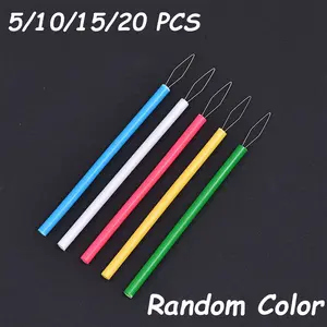 5/10/15/20 Piece Plastic Line Remover Set, Bright Color Cylindrical Needle Threader, Durable DIY Accessories for Beading and Fine Lines