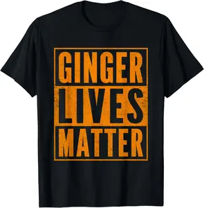 100% Cotton Funny Ginger Lives Matter Old School Graphic Redhead T-Shirt