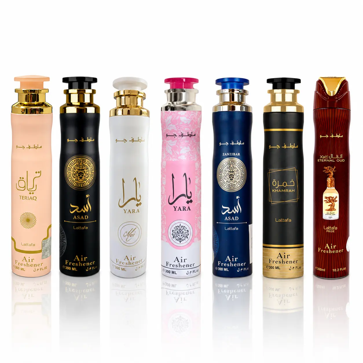 Teriaq Air Freshener + Asad Air Freshener + Yara moi Air Freshener + Yara Air Freshener + Asad Zanzibar Air Freshener + Khamrah Air Freshener + Eternal Ou Air Freshener
