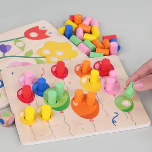 2-in-1 Colorful Classification Battle Game - Recycled Wood Parent- Interactive Learning Toy for Fine Motor Skills & Hand-Eye Coordination, Durable Educational Gift & Teens gift