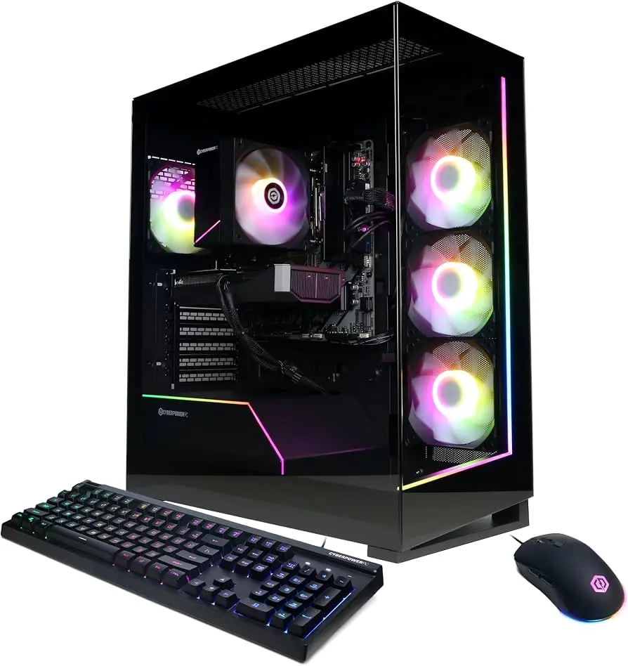 CyberPowerPC Gaming PC, AMD Ryzen 7 8700F, GeForce RTX 5060 Ti 8GB