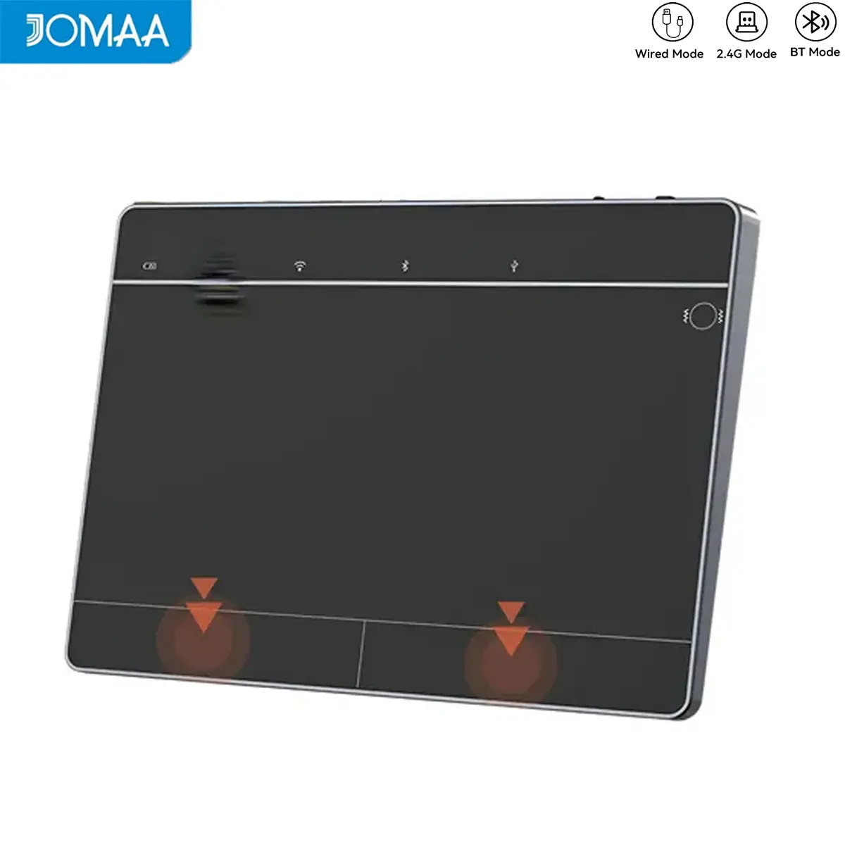 JOMAA Wireless Bluetooth Trackpad Tri-mode Touchpad High-Precision Multi-Touch Portable Touchpad Mouse with Multi-Gesture, Ultra-Slim Aluminum Design, Compatibility for PC, Laptop, and Desktop Computers