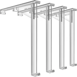 4 Pieces Clear Vertical Blind Valance Clip Bracket Hidden Installation Replacement Part for Outside Mount