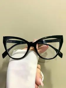 Simple Fashion Cat Eye Frame Eyeglasses, Basic Anti-blue Light Eyeglasses for Women & Men, Fashion Eyeglasses for Work, Daily Clothing Decor, for Student Daily Use, Fashionable Frames Glasses