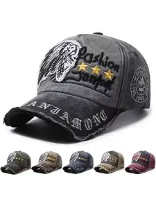 Men's Vintage Worn Baseball Cap, Unique Embroidered Snapback Fitted Hat, Personalized Dad Hat for Daily Wear, Outdoor Casual Sports, Quality Caps, Fitted Snapback Hats