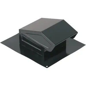 636 Steel Roof Vent Cap for 3" and 4" Round Duct, For Bathroom Ventilation Fans, Black