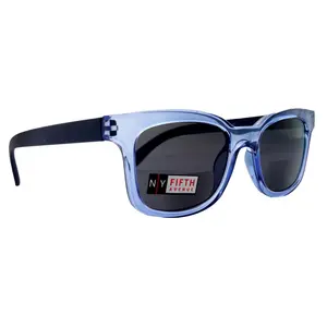 Mars, High-End Line Bifocal (Clear On Top) Sun Readers Unixes OR Non-Bifocal Readers Sunglasses (Transparent Blue ) NY Fifth Avenue