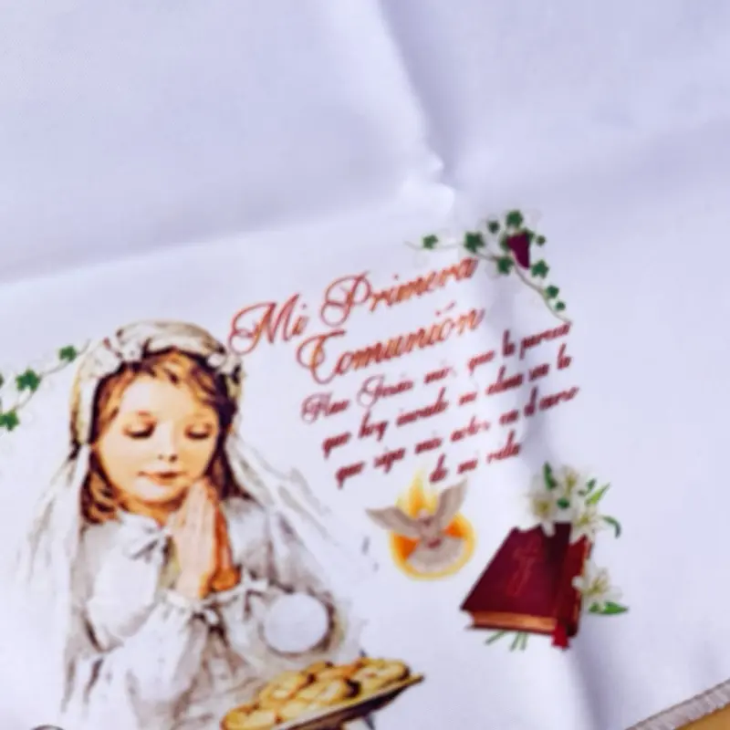 First Communion Decorative Napkins - 12pcs 10x10in Disposable Tableware, 100% Polyester First Communion Party Favors