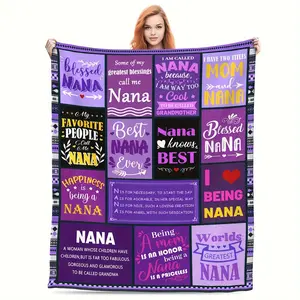 1pc Nana Gifts Blanket, Nana Blanket With Letter Print, Nana Birthday Gifts, Gifts For Nana From Grandkids On Mothers Day, Christmas, Soft Throw Blankets Presents
