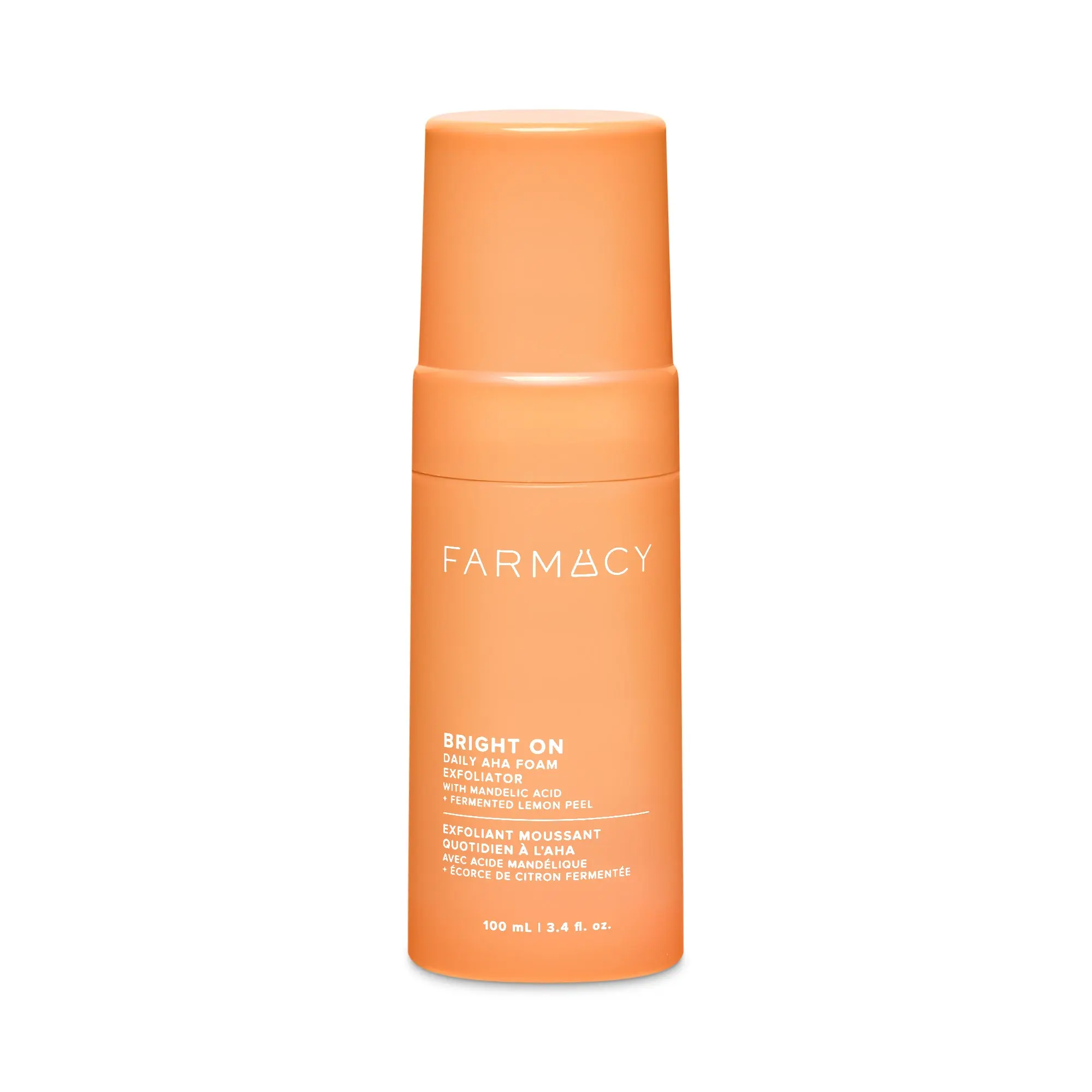 AHA Foam Exfoliator with Mandelic Acid & Lemon Peel - Brightening Treatment to Smooth Texture & Boost Moisture for a Radiant Glowup, Exfoliate, Daily, Gentle, Face Scrubs & Peels, Dark Spots Treatment, Hydrating, Smooth Skin Routine, Dull, Chemical, Gentl