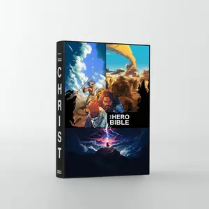 The Hero Bible - Hardcover Book | Inspired Action Style Packed Picture Book for Kids - Christian Comic Book with Bible Stories of Courage, Faith, Obedience & Redemption - Children's Bible Book Gift